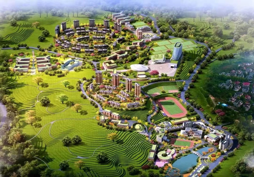 搶抓晴好天氣，郴州遠(yuǎn)恒佳教育城建設(shè)工地?zé)峄鸪? title=